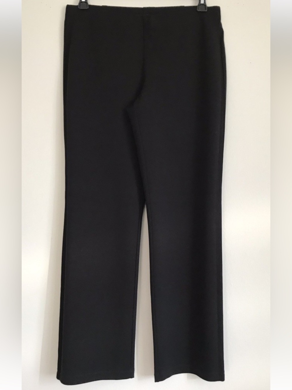 Eileen Fisher Black Stretchy Pull-on Knit Pants Sz Lg
